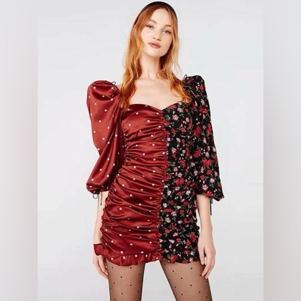 For loves and lemons Cher Ruched Mini Dress